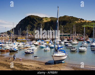 Der Hafen von Ilfracombe Marina und Hillsborough Hill, Devon, UK an der schönen Küste, UK, England im Sommer Stockfoto