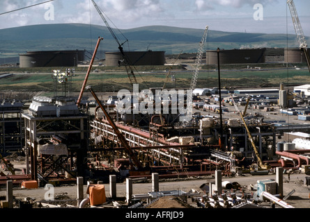 Sullom Voe 1970 s Shetland Inseln Schottland Bau von Öl Industrie Website für BP British Petroleum Nordsee zu nehmen. 1979 HOMER SYKES Stockfoto