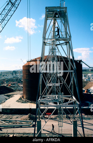 Sullom Voe 1970 s Shetland Inseln Schottland Bau von Öl Industrie Website für BP British Petroleum Nordsee zu nehmen. 1979 HOMER SYKES Stockfoto