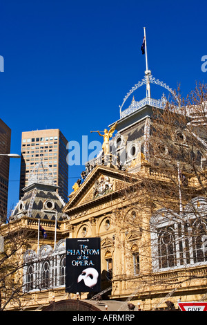 Melbourne-Architektur / Fassade Detail 'Princess Theatre' in Melbourne Victoria Australien. Stockfoto