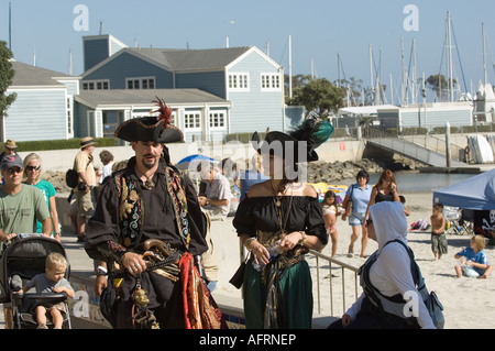 Piraten besuchen den Orange County-Hafen in Dana Point, Kalifornien Stockfoto