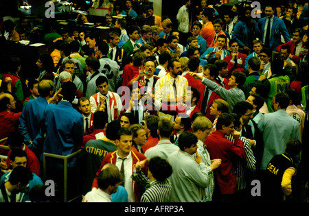 City of London Stock Traders 1990er UK. London International Financial Futures Exchange genannt LIFFE 1991 HOMER SYKES Stockfoto