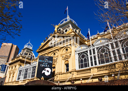 Melbourne-Architektur / Fassade Detail von Princess Theatre in Melbourne Victoria Australien. Stockfoto