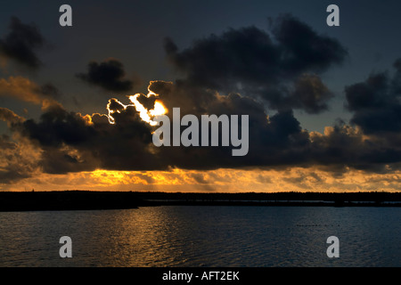 einen wunderschönen Sonnenuntergang über der Ostsee Stockfoto