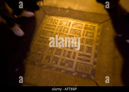 Alte Karte von Chinatown. Chinatown von San Francisco. Kalifornien USA Stockfoto