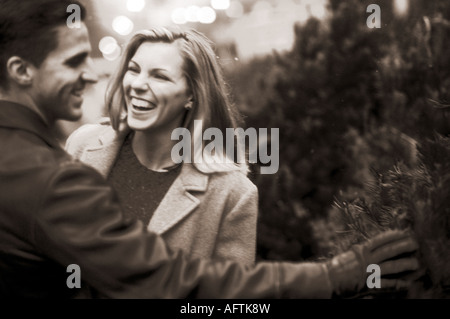 Mann und Frau zusammen (B&W) Stockfoto