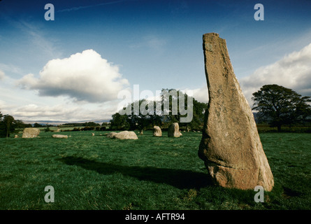 "LANGE MEG IHRE TÖCHTER" STEINKREIS.  IN DER NÄHE VON WENIG SALKELD PENRITH CUMBRIA HOMER SYKES Stockfoto