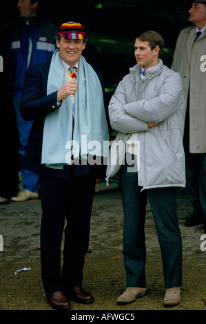 Prince Edward Royal Familie 1980er, Oxford Cambridge University Boat Race. Patrick Delafield in Archetypals Clubmütze. Putney London 1986 UK HOMER SYKES Stockfoto