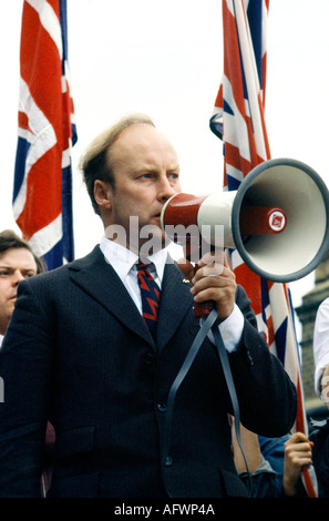 John Tyndall National Front politische Partei. Schlacht von Lewisham Unruhen London 1977 1970 s UK. HOMER SYKES Stockfoto