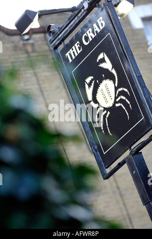 die Krabbe Gastwirtschaft Schild am alten Shanlin Dorf auf der Isle Of wight Stockfoto