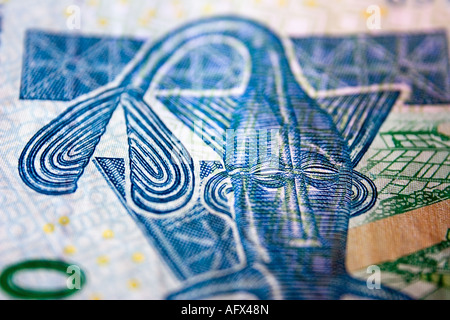 Detail einer 5000-Bank-Note aus Westafrika. Stockfoto