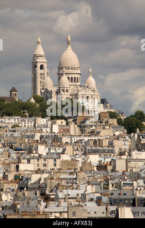 Die Kirche Sacre Coeur in Montmartre Paris Stockfoto