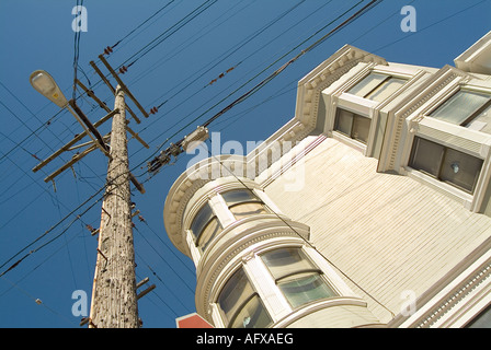 Haus im viktorianischen Stil. Russian Hill Gegend. In San Francisco. Kalifornien. USA Stockfoto