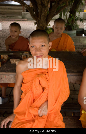 Neuling buddhistische Mönche in Luang Prabang Laos Stockfoto