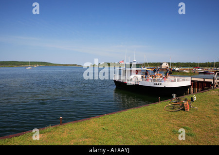 Rock Island Fähre Boot Karfi in Jackson Hafen Washington Island-wisconsin Stockfoto