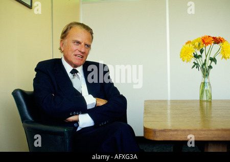 Billy Graham, Porträt eines amerikanischen christlichen Evangelisten London 1990er UK. HOMER SYKES Stockfoto