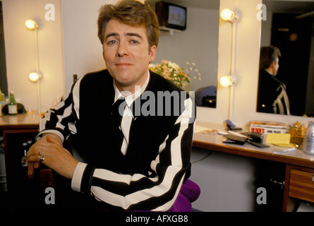 Jonathan Ross britischer TV-Radiomoderator in der Umkleidekabine um 1985, 1980er Jahre, Großbritannien HOMER SYKES Stockfoto