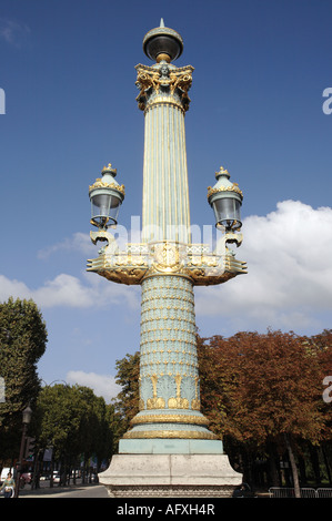 Dekorative Laterne, Place De La Concorde, Paris, Frankreich Stockfoto