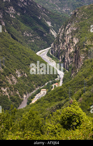 Das Tal des Flusses Tinée Alpes Maritimes Frankreich Stockfoto