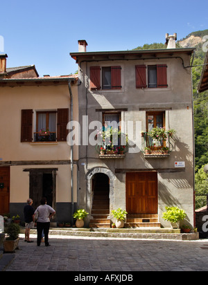 Architektur-St Sauveur-Sur Tinée Alpes Maritimes Frankreich Europa Stockfoto