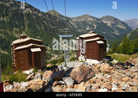 Isola 2000 - ein Skigebiet in den Alpes-Maritimes, Frankreich Stockfoto