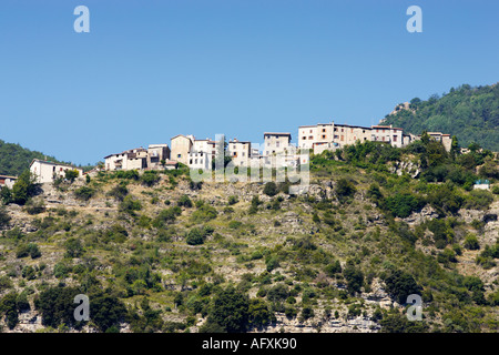 Abgelegenen Bergdorf Bairols Alpes Maritimes Frankreich Stockfoto