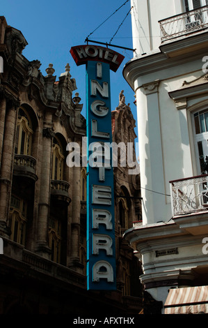 Kuba Havana Habana Vieja Hotel Inglaterra im Parque central Stockfoto