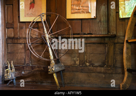 Spinnrad, Jim Thompson House, Bangkok, Thailand Stockfoto