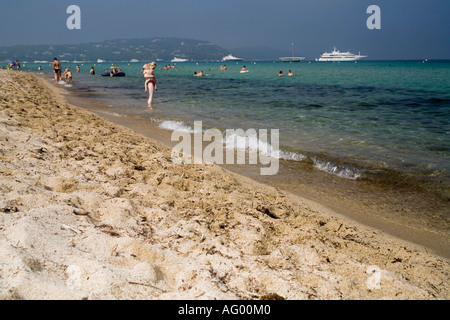 Plage de Pampelonne - St Tropez, Frankreich. Stockfoto