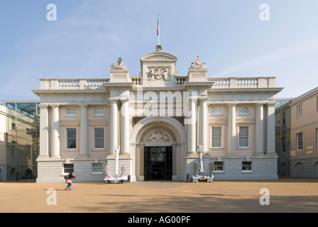 Das National Maritime Museum in Greenwich Haupteingang London England Großbritannien Stockfoto