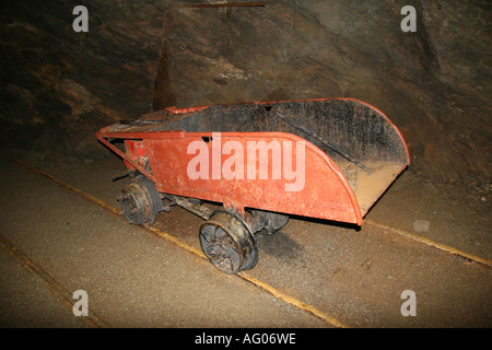 Alten Handwagen in Goldmine, Dahlonega, Georgia, USA. Stockfoto