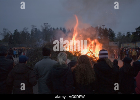 Valpurgis Feuer in Schweden. Stockfoto