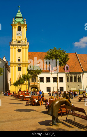 Hlavne Namesti Platz in Mitteleuropa Bratislava Slowakei Stockfoto