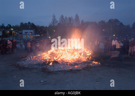 Valpurgis Feuer in Schweden. Stockfoto