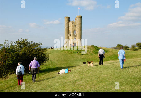 Landschaft - Broadway Tower Cotswolds in der Nähe von Broadway Worcestershire England UK gebaut im Jahre 1799 Englisch Stockfoto