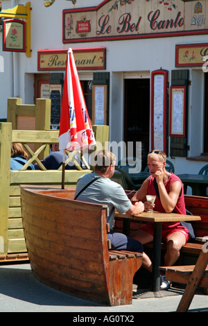Audresselles eine Fischerei Dorf nördlichen Frankreich Europa EU. Bar-Restaurant. Stockfoto