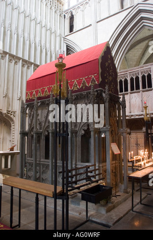 Der Schrein von St. Alban in St Albans Kathedrale, St Albans, Hertfordshire GB UK Stockfoto