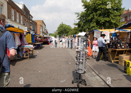 Markttag in St Albans Hertfordshire, Hertfordshire Herts England GB Vereinigtes Königreich Stockfoto