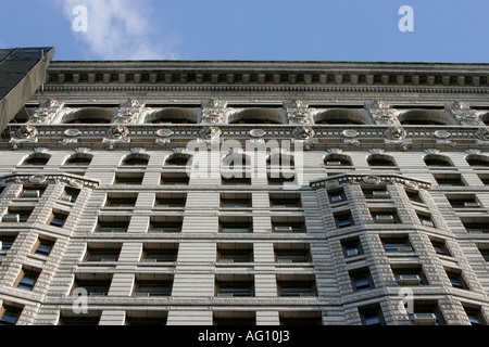 Nahaufnahme von der Fassade des Flatiron building am Broadway-23rd Street und 5th Avenue New York City-New York-USA Stockfoto