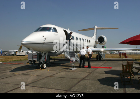 Gulfstream G550 Businessjet auf der Farnborough International Airshow 2006 Stockfoto