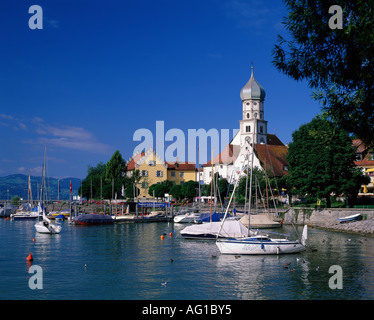 Geographie/Reisen, Deutschland, Baden-Wuerttemberg, Wasserburg, Blick auf die Stadt/Stadtansichten, Bodensee, Additional-Rights - Clearance-Info - Not-Available Stockfoto