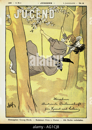 Presse/Medien, Zeitschriften, "Jugend", München und Leipzig, 1. Band, Nummer 19, 1896, , Stockfoto