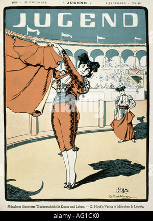 Presse/Medien, Zeitschriften, "Jugend", München und Leipzig, 1. Band, Nummer 48, 1896, , Stockfoto