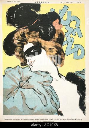 Presse/Medien, Zeitschriften, "Jugend", München und Leipzig, 2. Band, Nummer 9, 1897, Stockfoto