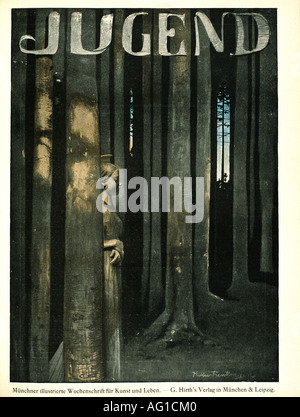 Presse/Medien, Zeitschriften, "Jugend", München und Leipzig, 1. Band, Nummer 15, 1896, , Stockfoto