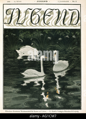 Presse/Medien, Zeitschriften, "Jugend", München und Leipzig, 1. Band, Nummer 11, 1896, Stockfoto