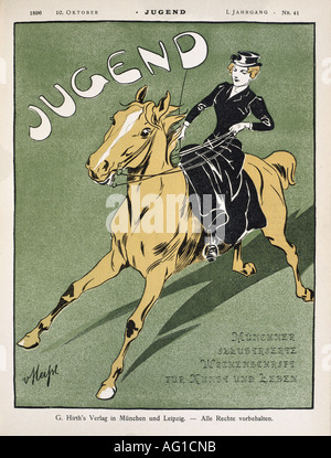 Presse/Medien, Zeitschriften, "Jugend", München und Leipzig, 1. Band, Nummer 41, 1896, , Stockfoto