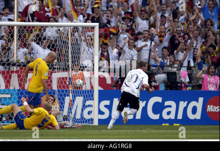 Sport, Fußball, WM, Achtelfinale, Deutschland gegen Schweden (2:0), München, 24.6.2006, Additional-Rights - Clearance-Info - Not-Available Stockfoto