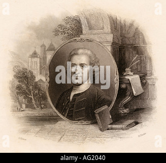 Jean Jacques Rousseau, 1712-1778. Genfer Philosoph, Schriftsteller und Komponist. Stockfoto