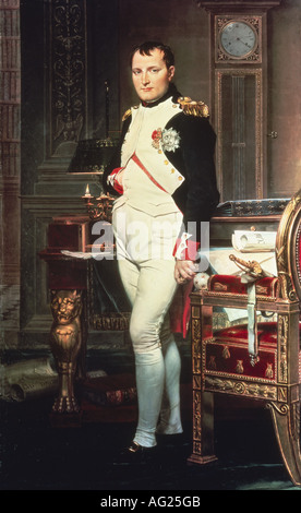 Napoleon I., 15.8.604 - 5.5.181, Kaiser der Franzosen, 18.5.1804 - 6.4.1814, volle Länge, Gemälde, Jacques-Louis David, (1748-1825), Ca 1810, National Gallery of Art, Washington, Stockfoto